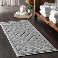 Nuloom Hudson Abstract Maze Psko02A Gray Area Rug