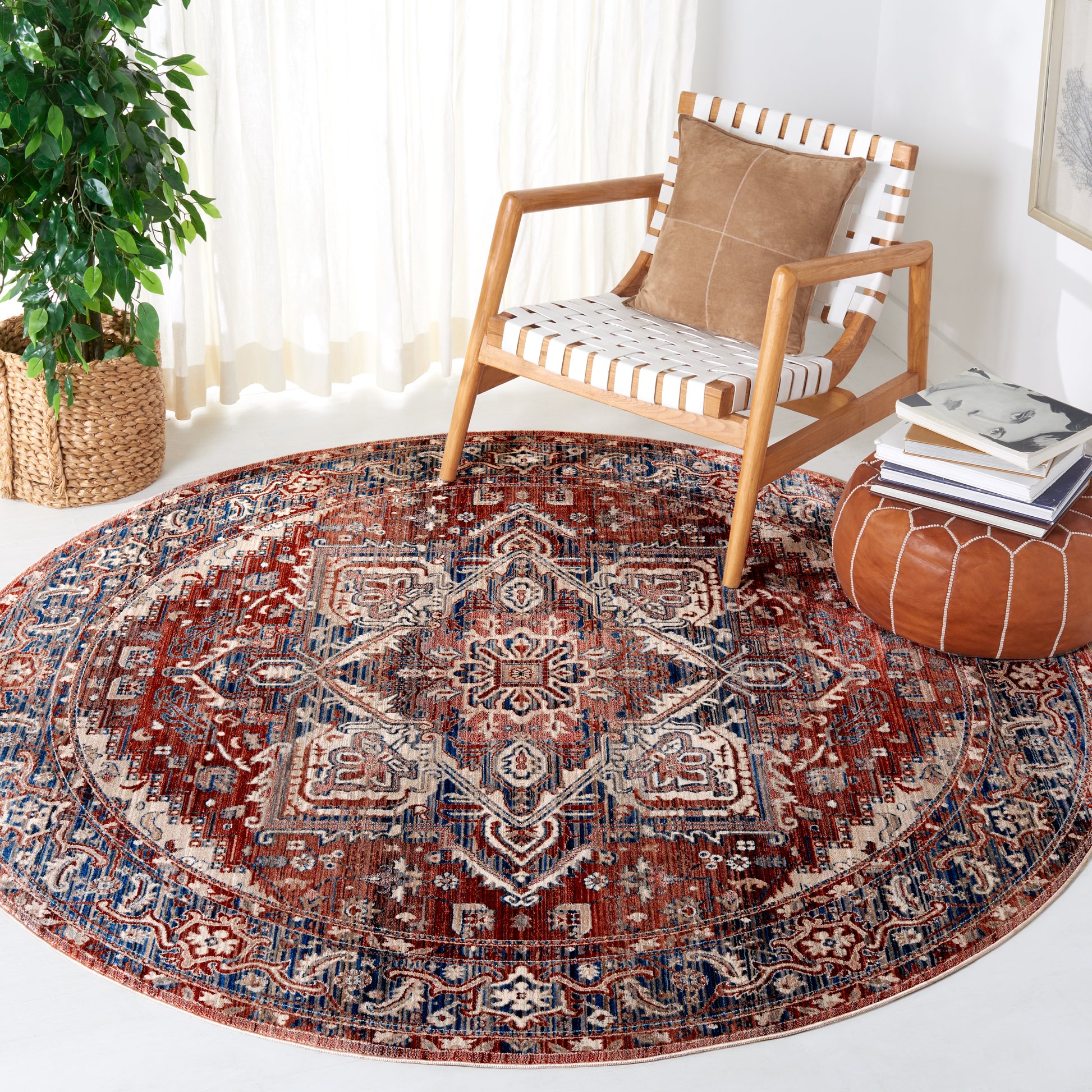 Safavieh Vintage Persian Vtp426P Rust/Navy Area Rug