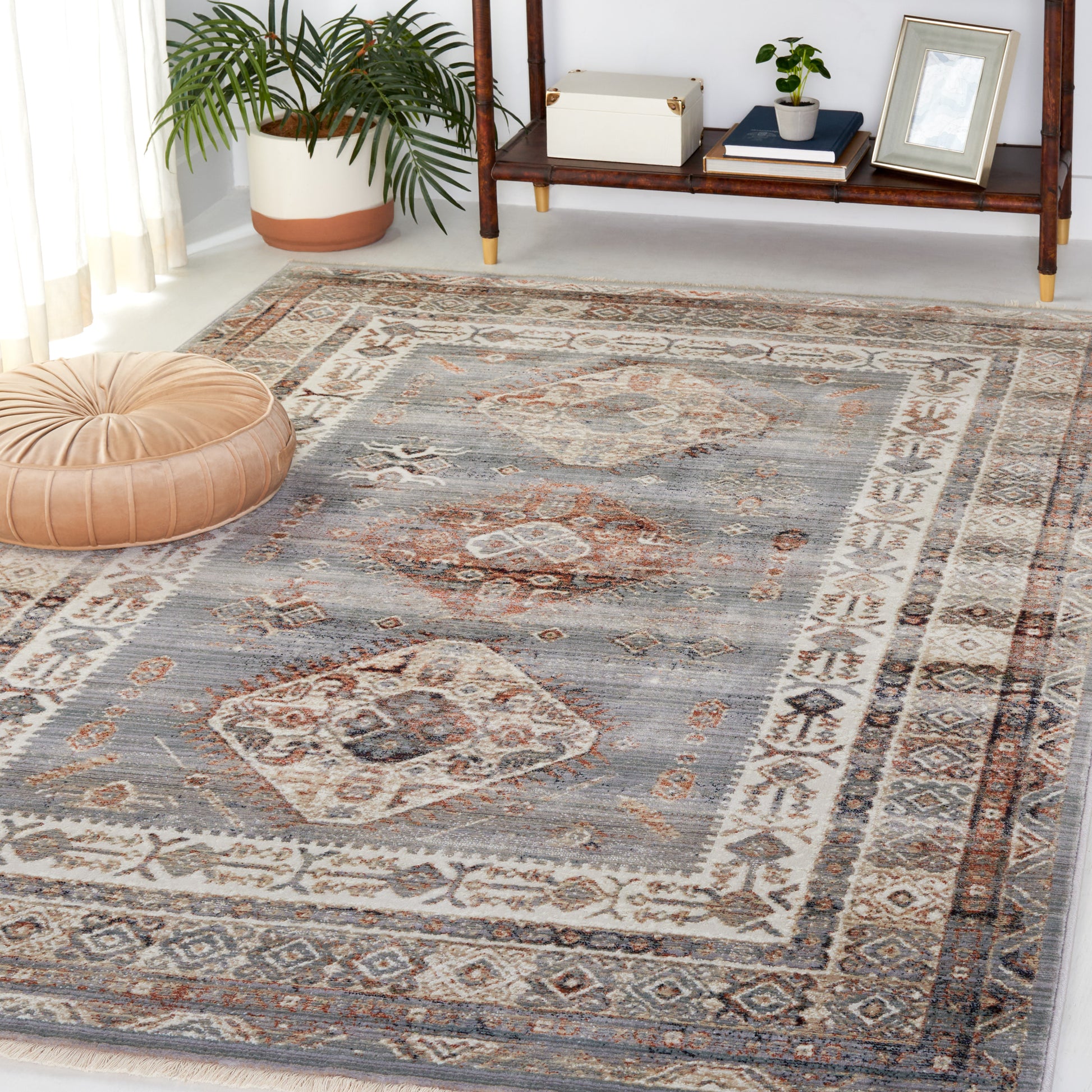 Safavieh Vintage Persian Vtp669F Grey/Cream Area Rug