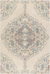 Surya Vivianne Vve-2302 Ivory, Dusty Sage, Rust, Dark Blue Rug.