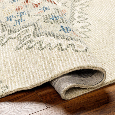 Surya Vivianne Vve-2302 Ivory, Dusty Sage, Rust, Dark Blue Rug.
