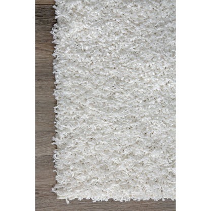 Nuloom Gwenyth Solid Shag Ozus02A White Area Rug