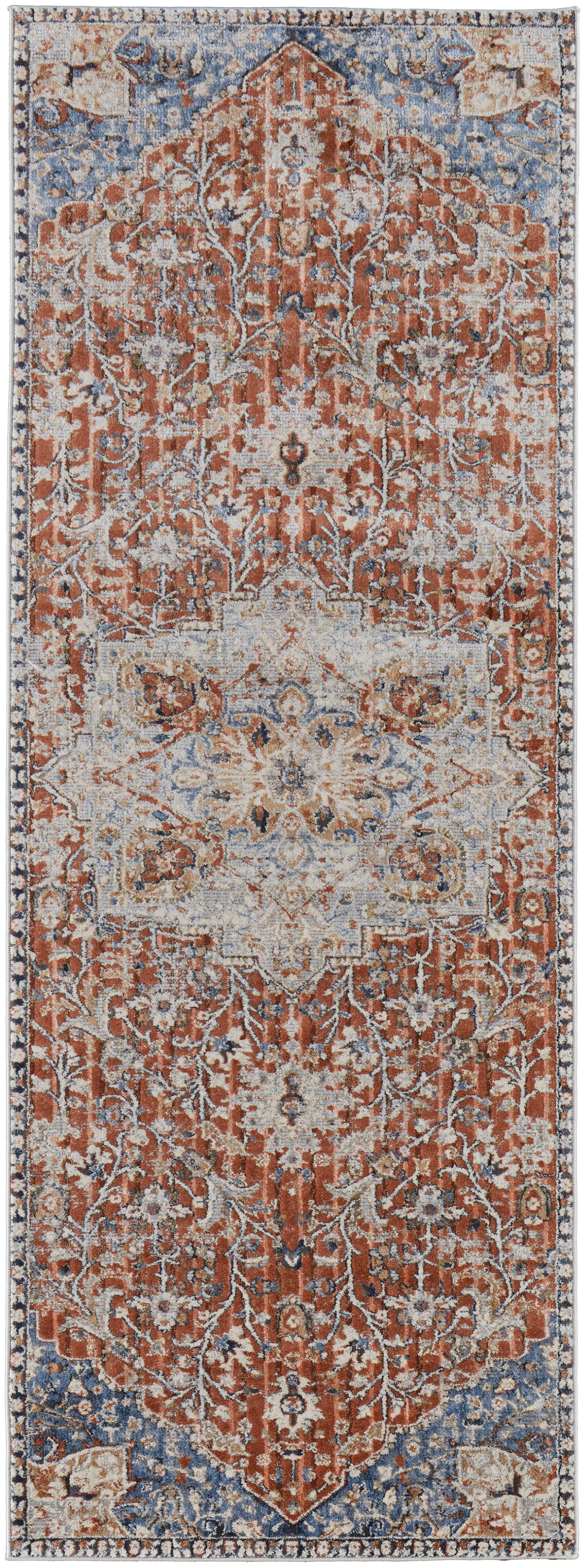 Feizy Kaia Kai39Hxf Orange/Ivory/Blue Area Rug