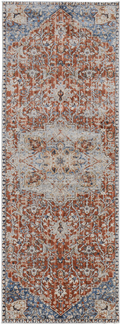 Feizy Kaia Kai39Hxf Orange/Ivory/Blue Area Rug