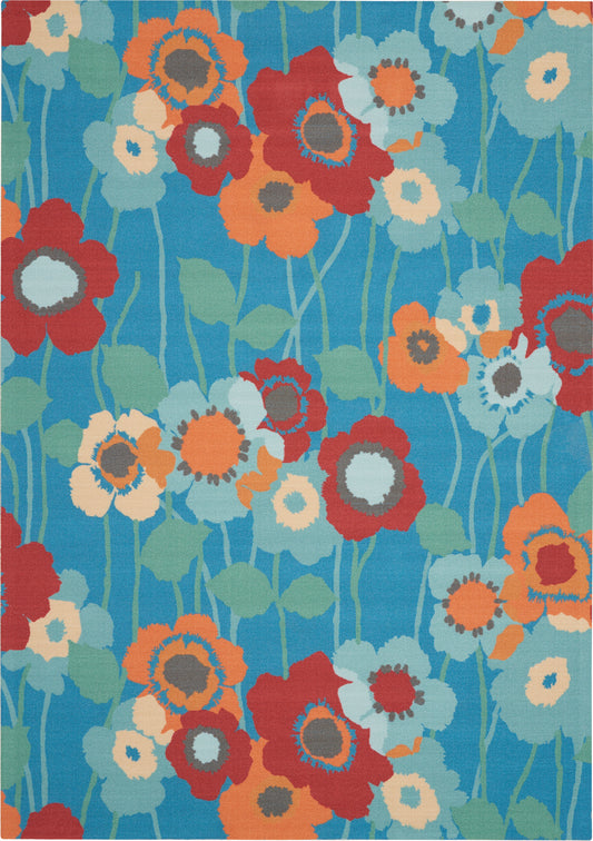 Nourison Sun N Shade X Waverly Snd27 Bluebell Area Rug