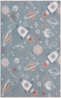 Nourison Astra Machine Washable ASW18 Machine Made Blue, Multicolor Rug