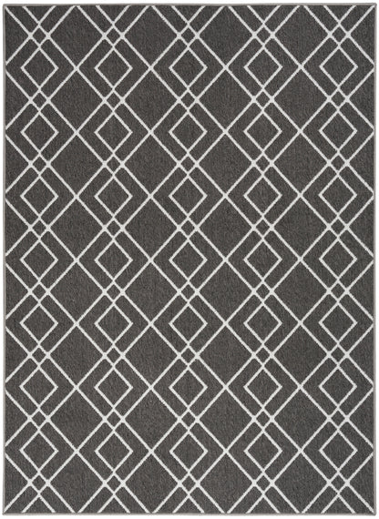 Nourison Modern Lines Mol01 Charcoal Area Rug