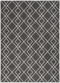 Nourison Modern Lines Mol01 Charcoal Area Rug