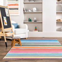 Nuloom Effie Stripes Kids Hjcl04A Multi Area Rug