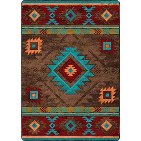 American Dakota Whisky River Turquoise Rug