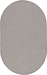 Nourison Courtyard COU01 Machine Made Ivory, Charcoal Rug