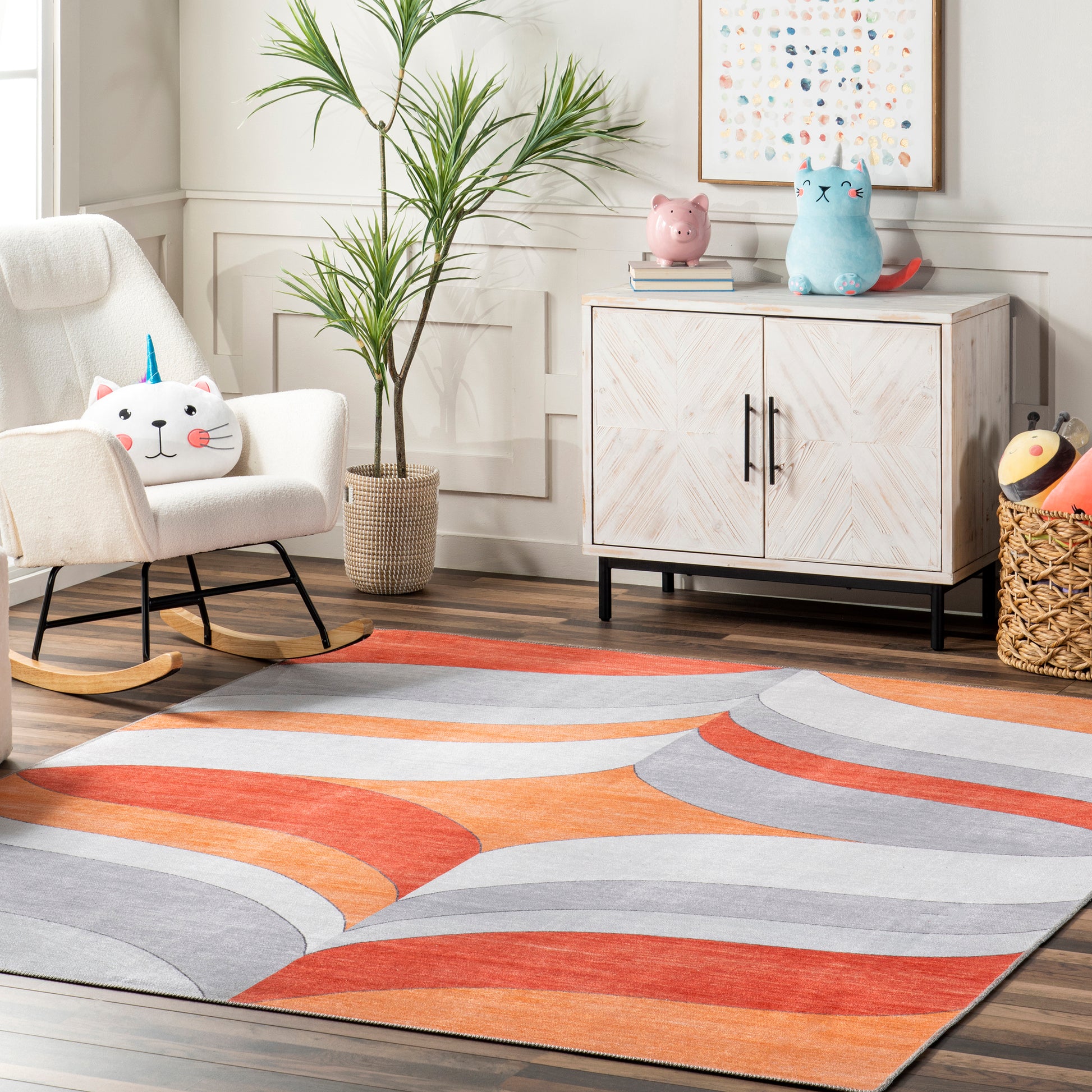 Nuloom Ilana Retro Kffx08A Orange Area Rug