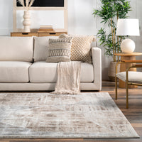 Nuloom Karly Distressed Geometric Bdon01A Beige Area Rug