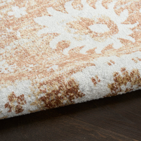Nourison Astra Machine Washable ASW19 Machine Made Copper Rug