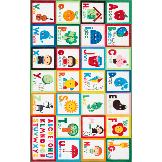 Nuloom Alphabet Block Area Mcgz08A Multi Area Rug