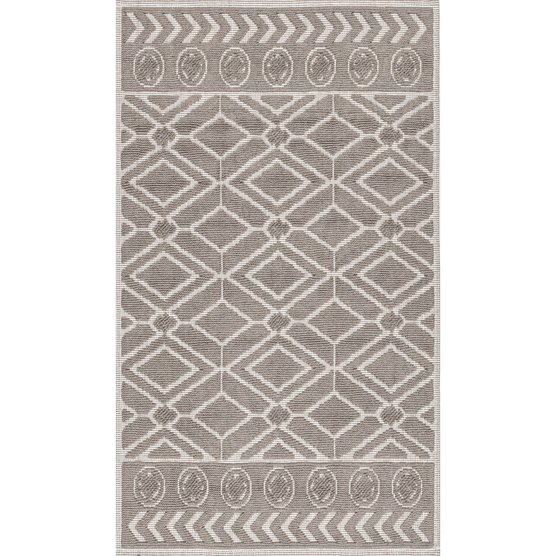 Nuloom Ethan Textured Trellis Psko05C Beige Area Rug