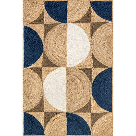 Nuloom Traci Contemporary Circles Tagr03A Natural Area Rug