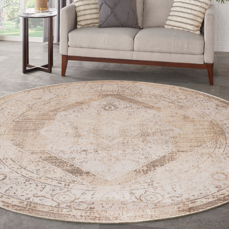 Nourison Astra Machine Washable Asw11 Beige Area Rug