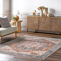 Nuloom Harriet Vintage Medallion Khmc04E Blue Area Rug