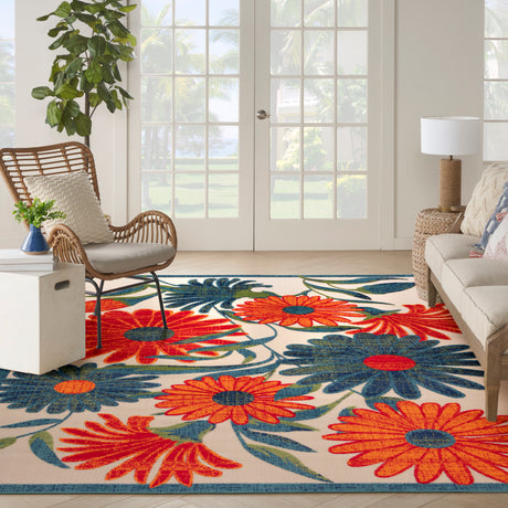 Nourison Aloha Alh33 Ivory Multicolor Area Rug