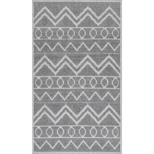 Nuloom Easton Textured Tribal Psko07A Gray Area Rug