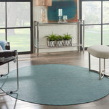 Nourison Positano Pos01 Aqua Rugs