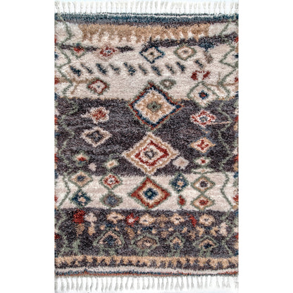 Nuloom Rosemarie Bohemian Ozfg01C Gray Area Rug