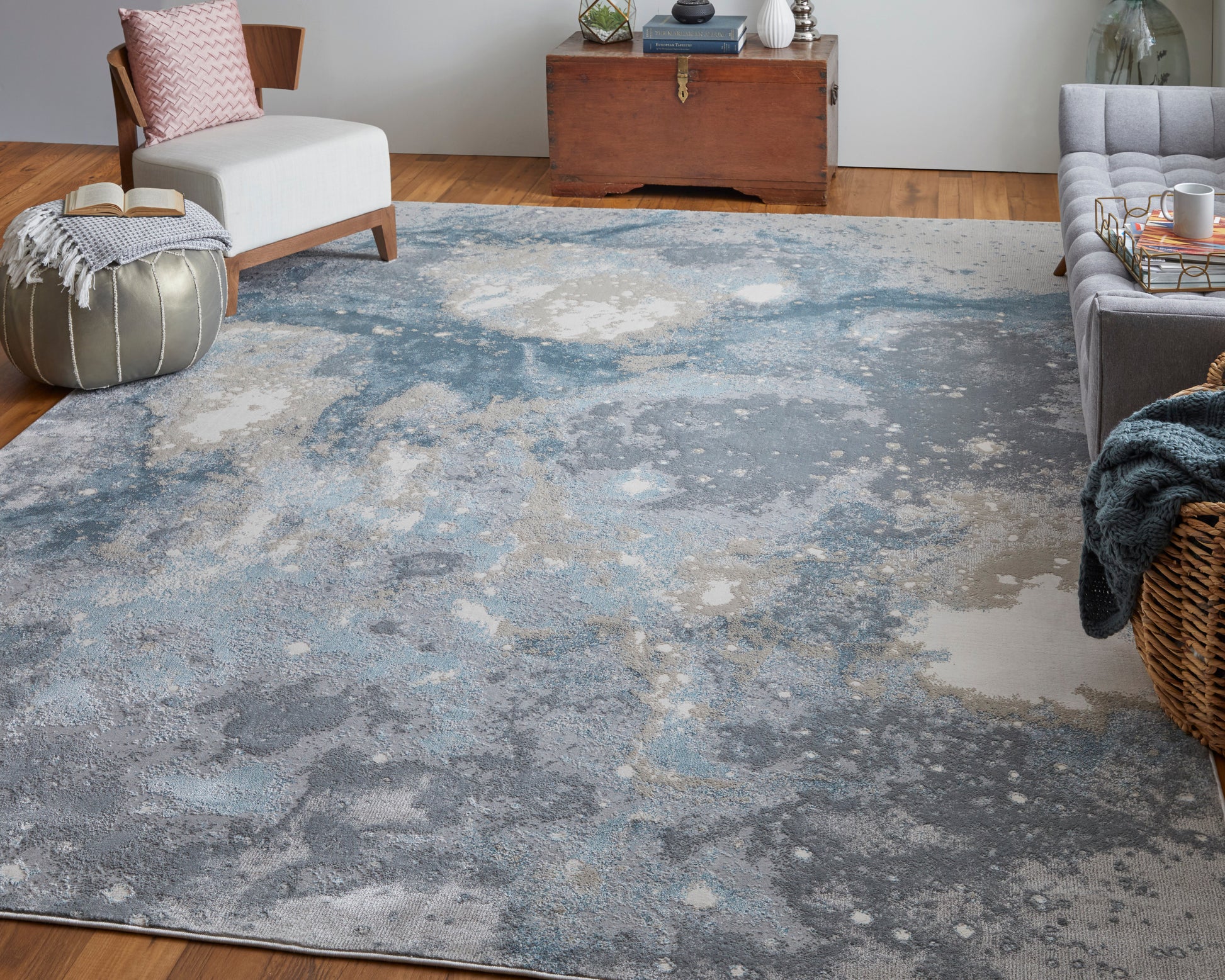 Feizy Astra Ara39L3F Blue/Gray Area Rug