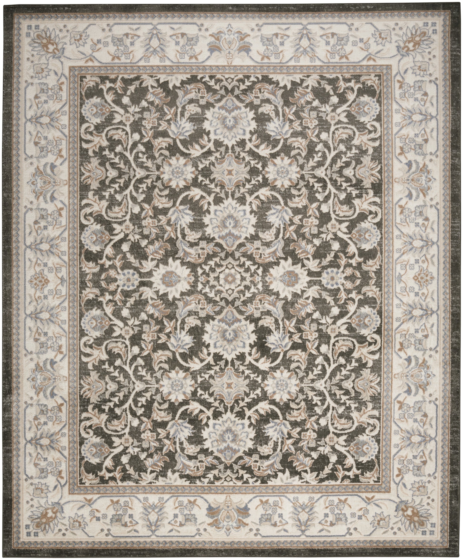 Nourison Serenity Home Srh02 Ivory Grey Blue Area Rug