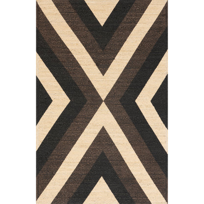 Nuloom Bretta Geometric Braided Svgn06A Black Area Rug