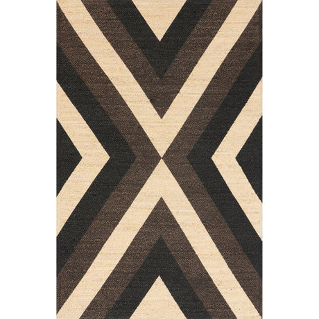 Nuloom Bretta Geometric Braided Svgn06A Black Rug.