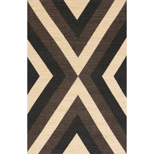 Nuloom Bretta Geometric Braided Svgn06A Black Rug.