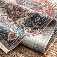 Nuloom Harriet Vintage Medallion Khmc04E Blue Area Rug