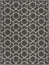 Nourison Horizon Indoor/Outdoor HOZ01 Black Contemporary Area Rugs