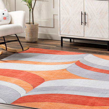 Nuloom Ilana Retro Kffx08A Orange Area Rug