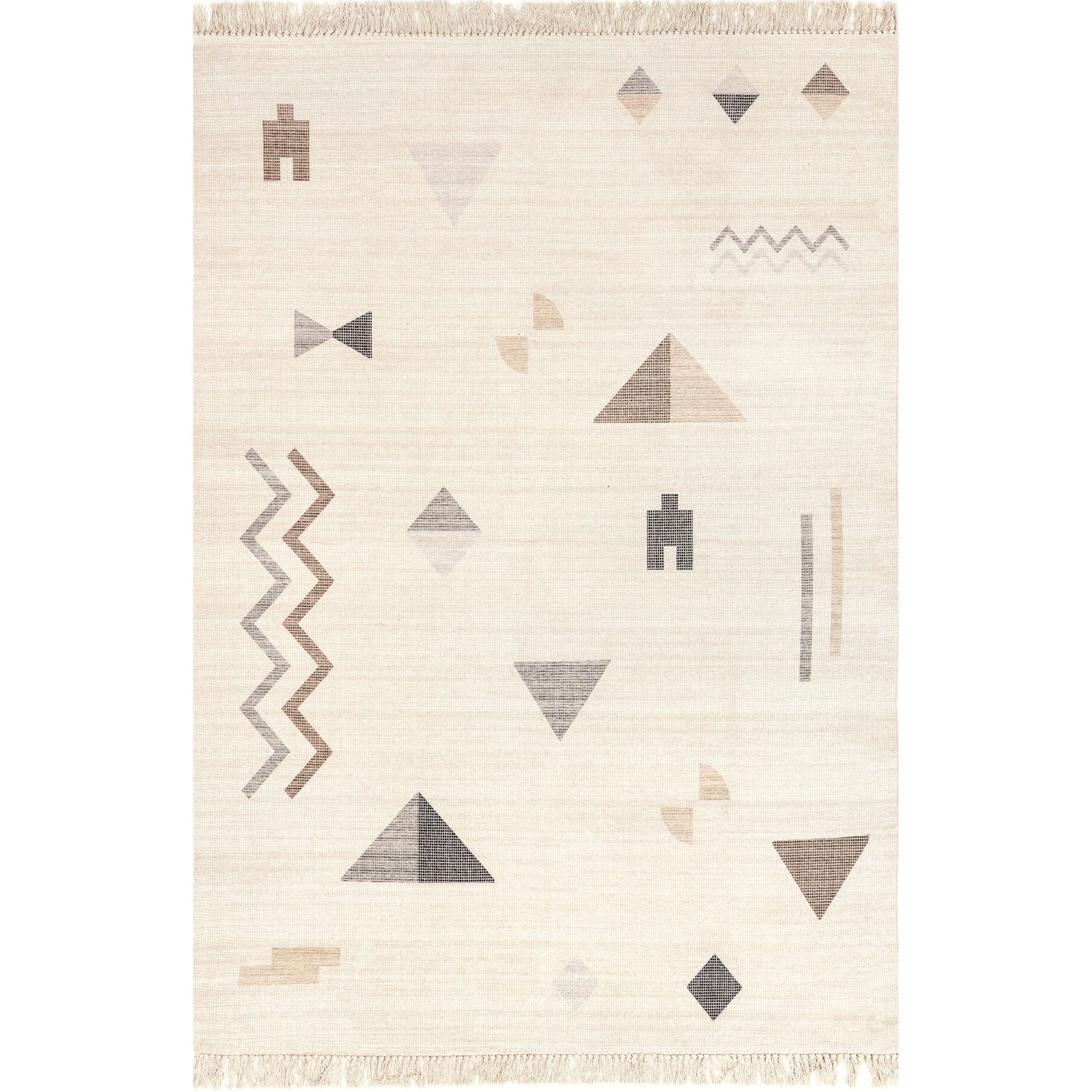 Nuloom Noemie Tribal Synbols Svbr06A Ivory Area Rug