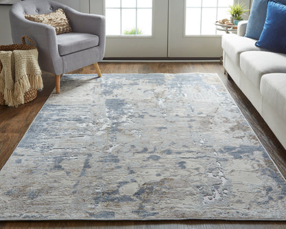 Feizy Laina Lai39Ghf Ivory/Gray/Blue Area Rug