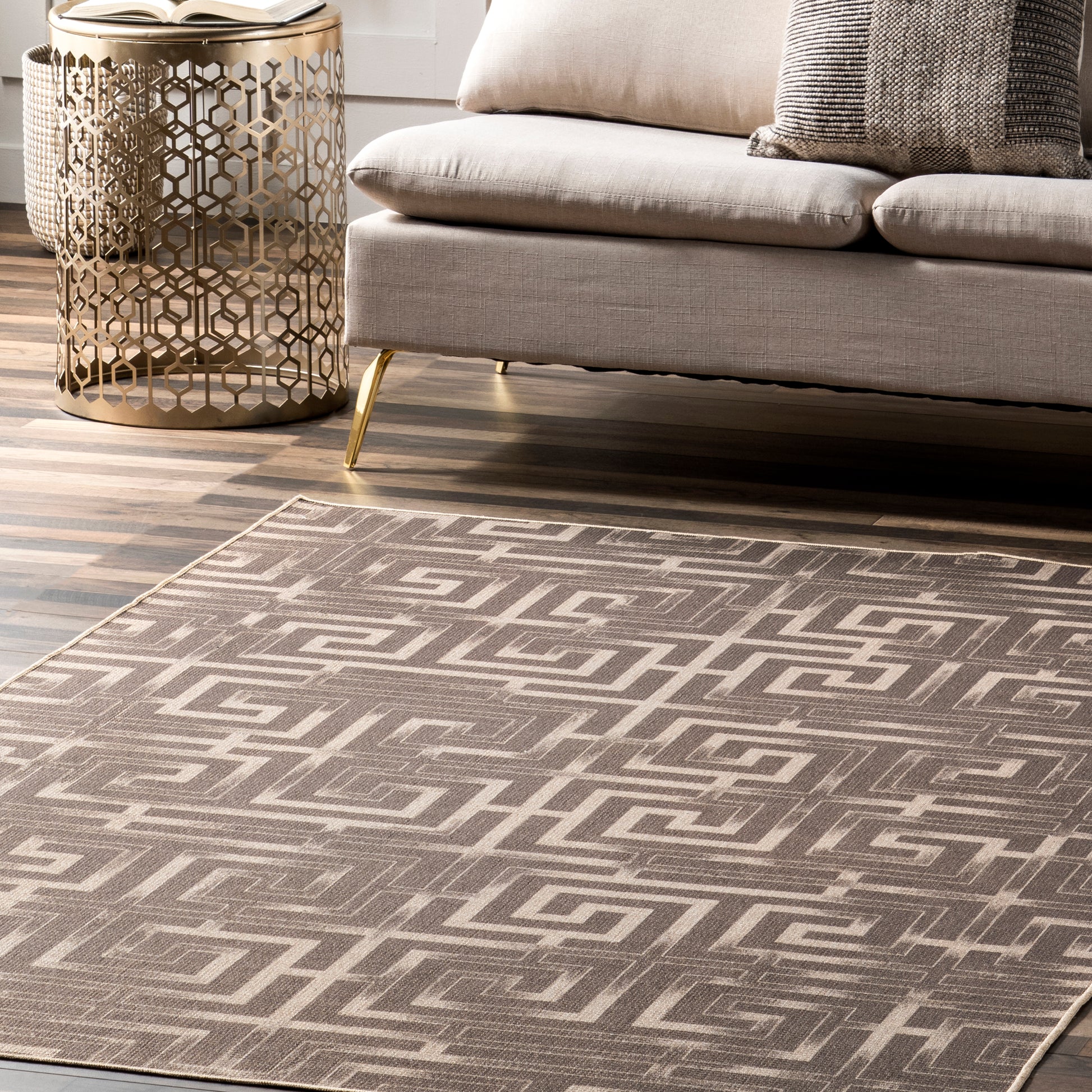 Nuloom Sufia Geometric Easy Biwl23A Natural Area Rug