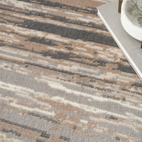 Nourison Jubilant Jub04 Grey Beige Area Rug