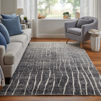 Feizy Kano 86439Lif Black/Gray/Ivory Area Rug