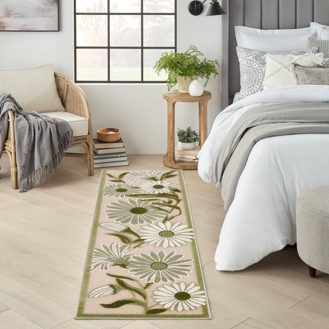 Nourison Aloha Alh33 Ivory Green Area Rug