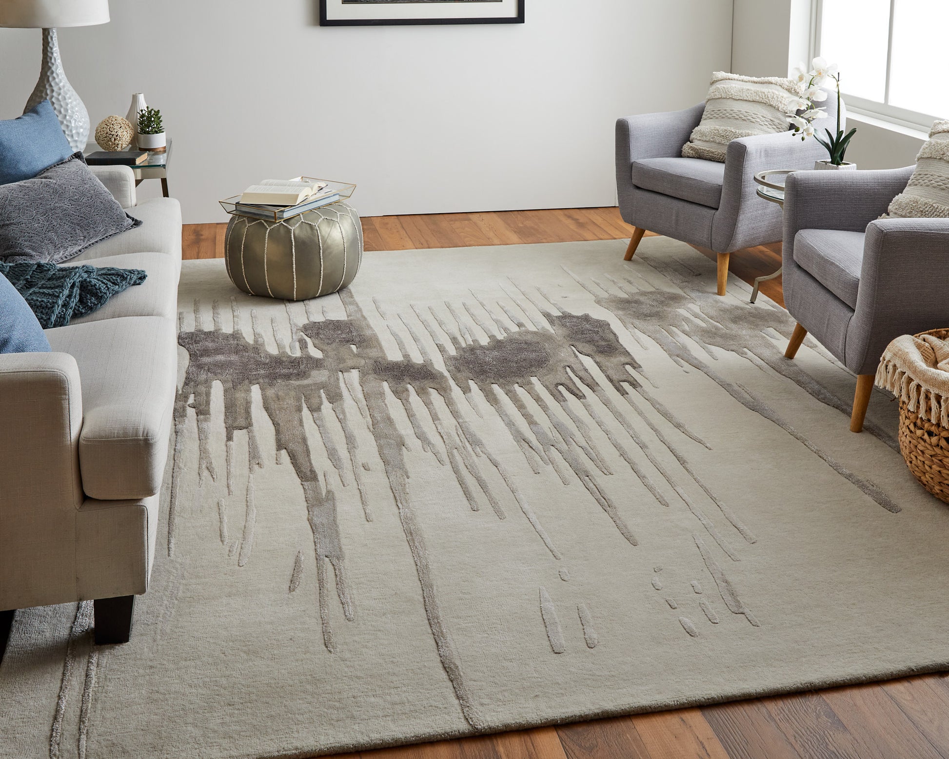 Feizy Anya Any8882F Ivory/Brown/Taupe Area Rug