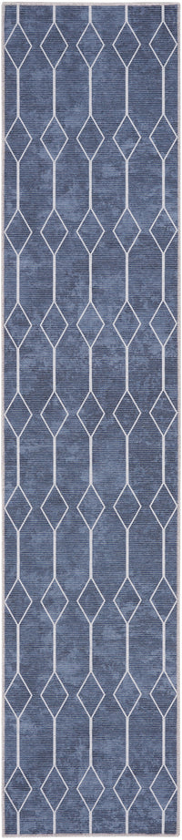 Nourison Machine Washable Series 1 X Nicole Curtis Sr107 Navy Area Rug