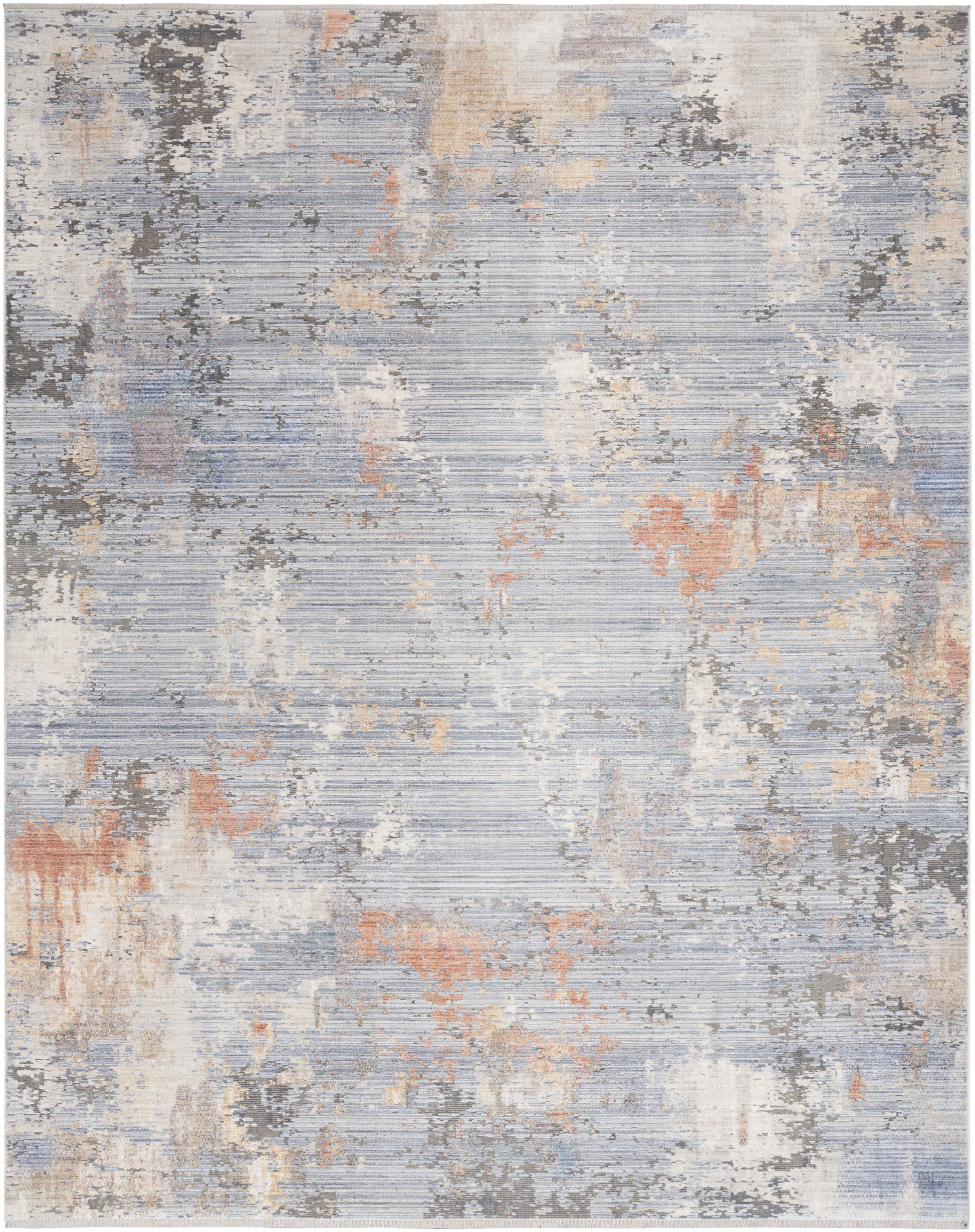 Nourison Abstract Hues Abh01 Grey Blue Area Rug