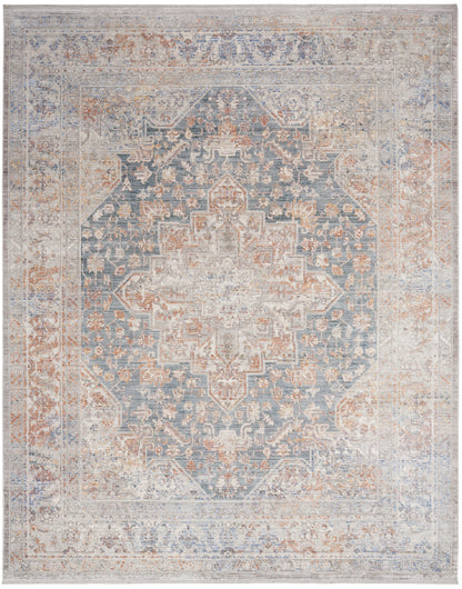 Nourison Elegant Heirlooms Elh01 Ivory Blue Area Rug