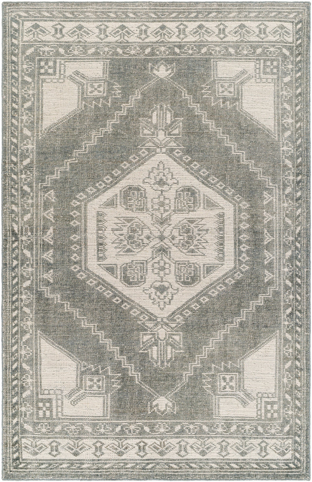 Surya Zahra Zha-2306 Dusty Sage, Medium Gray, Light Gray, Light Beige Rug.