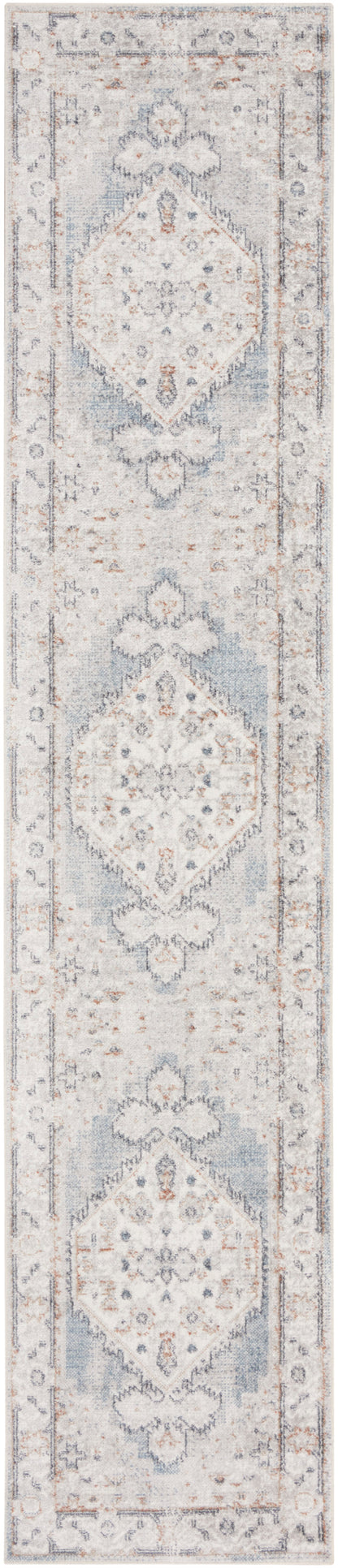 Nourison Astra Machine Washable Asw11 Light Blue Area Rug