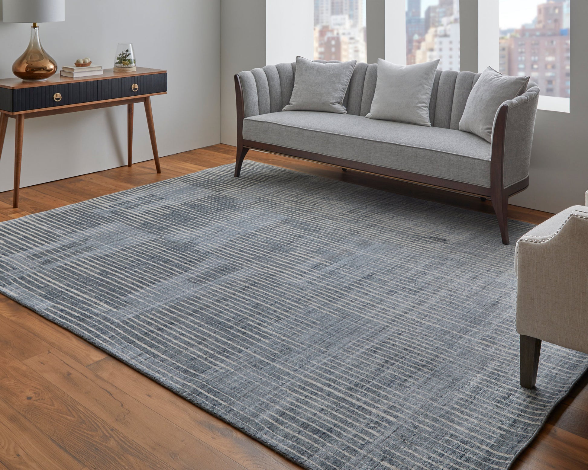 Feizy Eastfield Eas69Ahf Blue/Ivory/Gray Area Rug