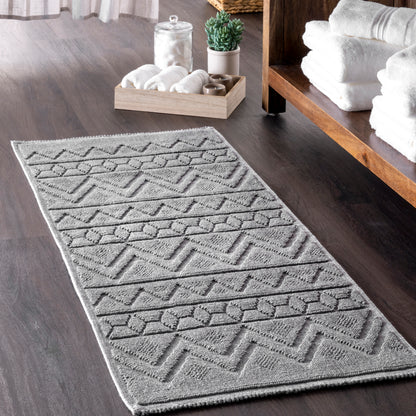 Nuloom Easton Textured Tribal Psko07A Gray Area Rug