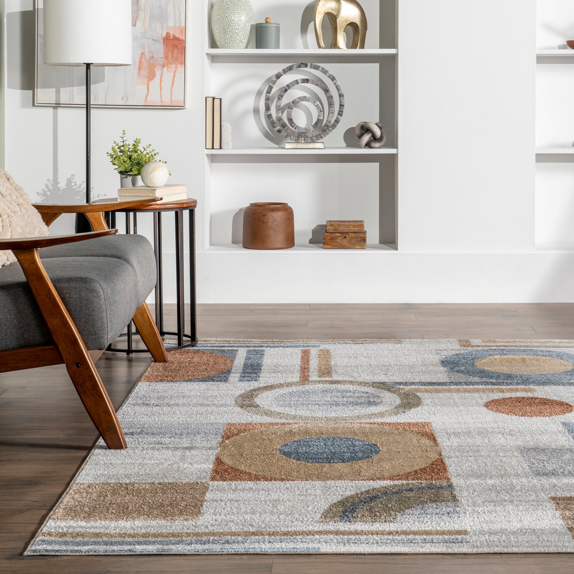 Nuloom Brodee Abstract Retro Grhn05A Beige Area Rug